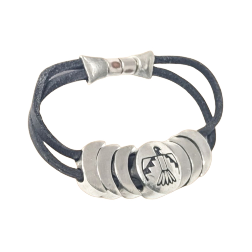 Thunderbird Protector Leather Bracelet w/ Magnetic Closure | Unisex